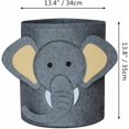 thumbnail image 2 of Cesta de fieltro XCF para almacenamiento grande diseño de elefante/león, 2 of 4