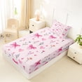 thumbnail image 4 of Erosebridal Princess Bow Girls Twin Sheet Sets, Spring Flower Bedding, 3pcs, 4 of 5