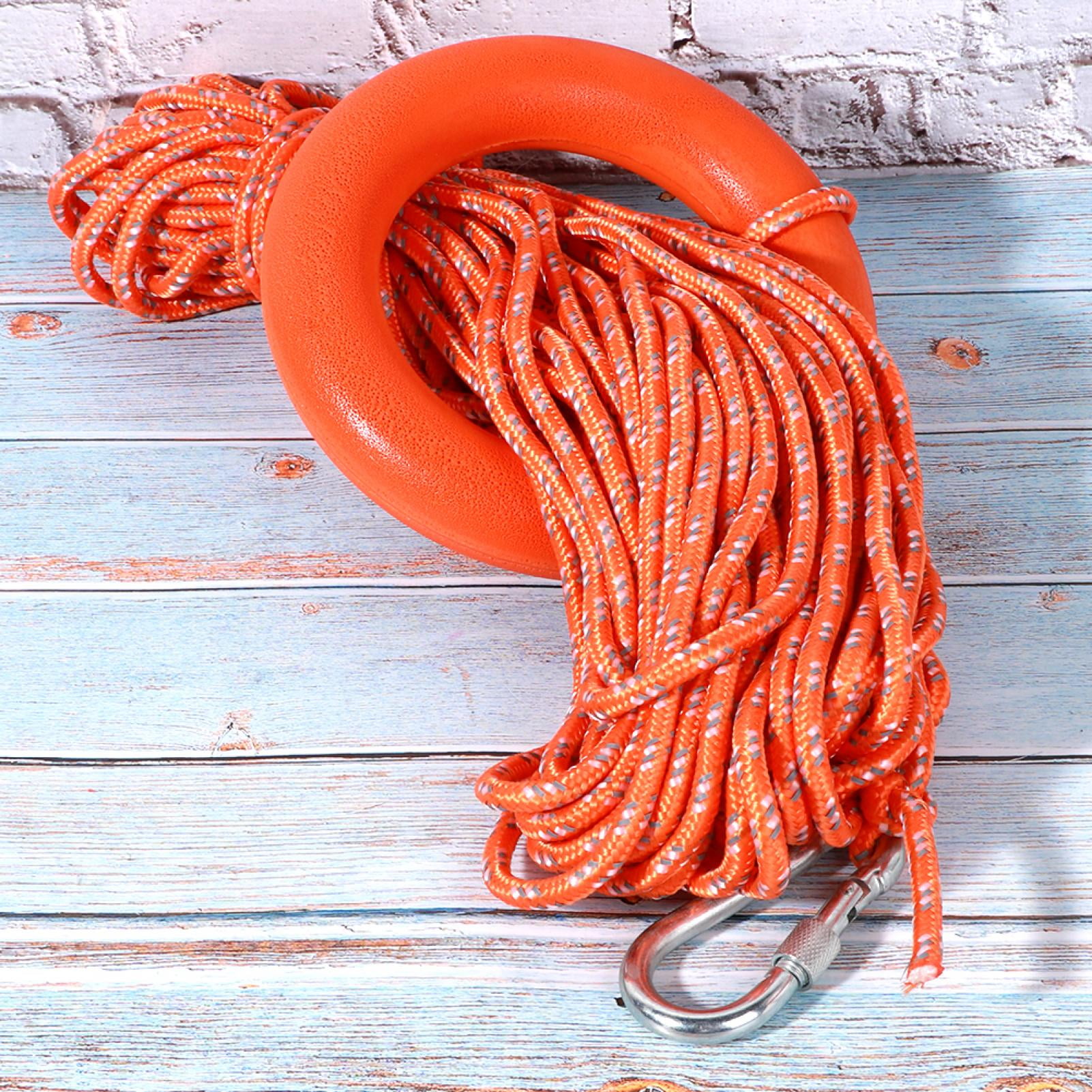 Details about   Lifesaving Ropes 6MM Diameter 30M Reflective PVC Lifesaving Rope With Hook Rings 