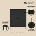 thumbnail image 4 of Naomi Armoire d'Appoint Moderne 31,5 avec 3 Tablettes Ajustables, Noire, 4 of 9