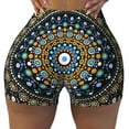 thumbnail image 2 of Lsque Dot Mandala Pattern High Waisted Biker Shorts for Women-Tummy Control Fitness Athletic Workout Running Yoga Gym Shorts,Moisture-Wicking-Small, 2 of 9