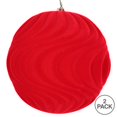 thumbnail image 2 of Vickerman MT196103D Ornement Flocked Wave Rouge 6 Po. - 2 par Sac, 2 of 3