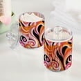 thumbnail image 2 of Yayeee 2 Pack Qtip Holder Bathroom Cotton Swab Canister with Lid Clear Dispenser Set, Swirling Circles, 2 of 6
