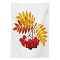 thumbnail image 3 of Ambesonne Rowan Tablecloth Rectangular Table Cover, Rural Berries in Fall, 60"x84", Dark Orange Yellow Red, 3 of 4