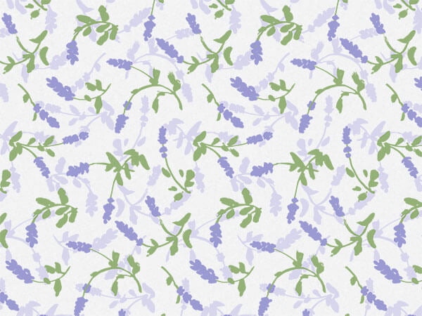 Lavender Fields Purple & Green Floral Tissue Paper Gift Wrapping 20"x30" Sheets 