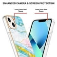thumbnail image 4 of Feishell Marble Texture Design for iPhone 15 Case Support Wireless Charging Slim Glossy Shockproof Anti-Scratch Soft & Flexible Protective Phone Case for Women Girls,D, 4 of 5