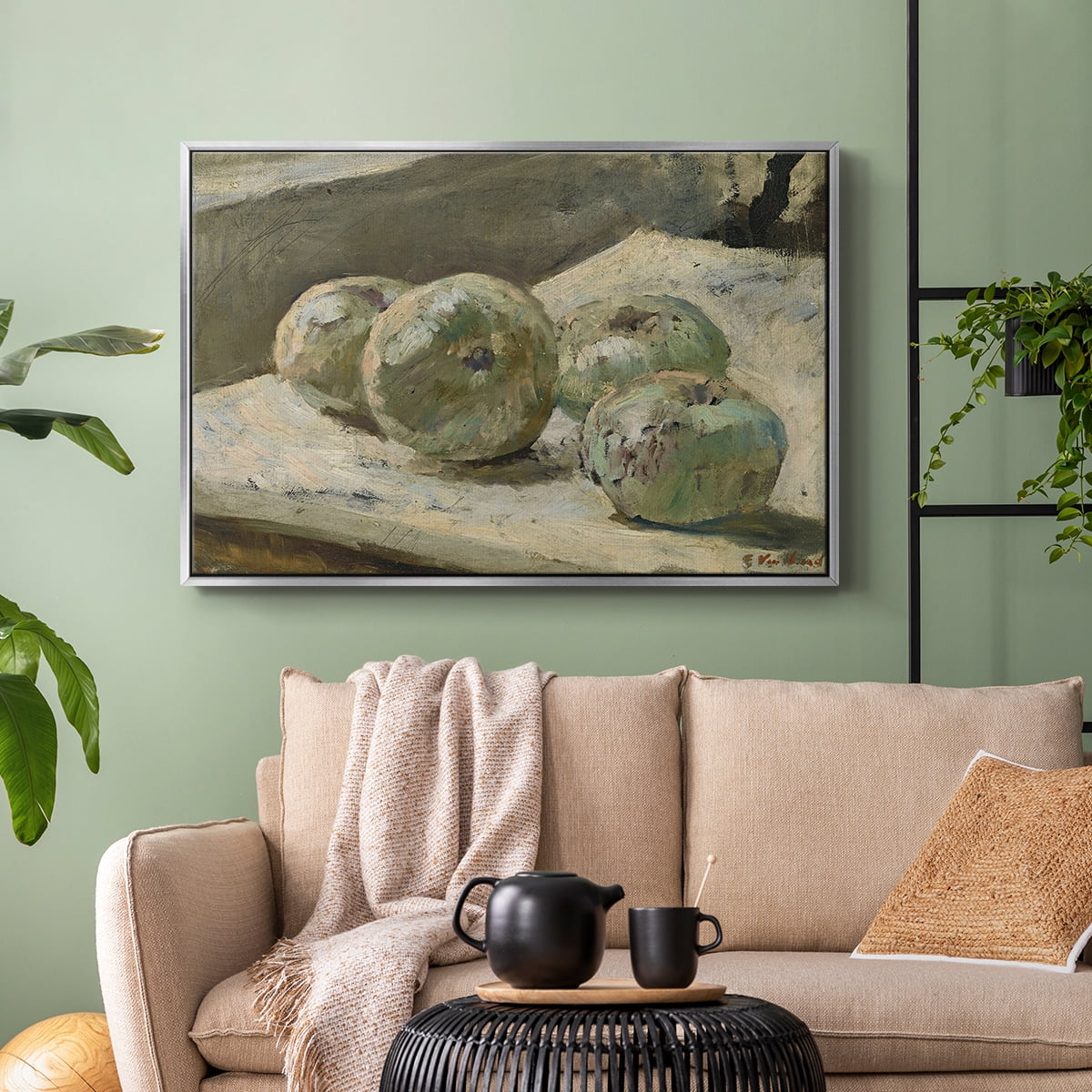 Vintage Botanical Print-LXXXIII By Wexford Home Framed in Silver Wood Gallery Wrapped Canvas 25 in. x 37 in.
