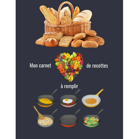Mon carnet de recettes à remplir: Carnet de recettes à compléter: Mon carnet de recettes à remplir grande taille 110 pages, 8.5x11 pouces (Paperback)