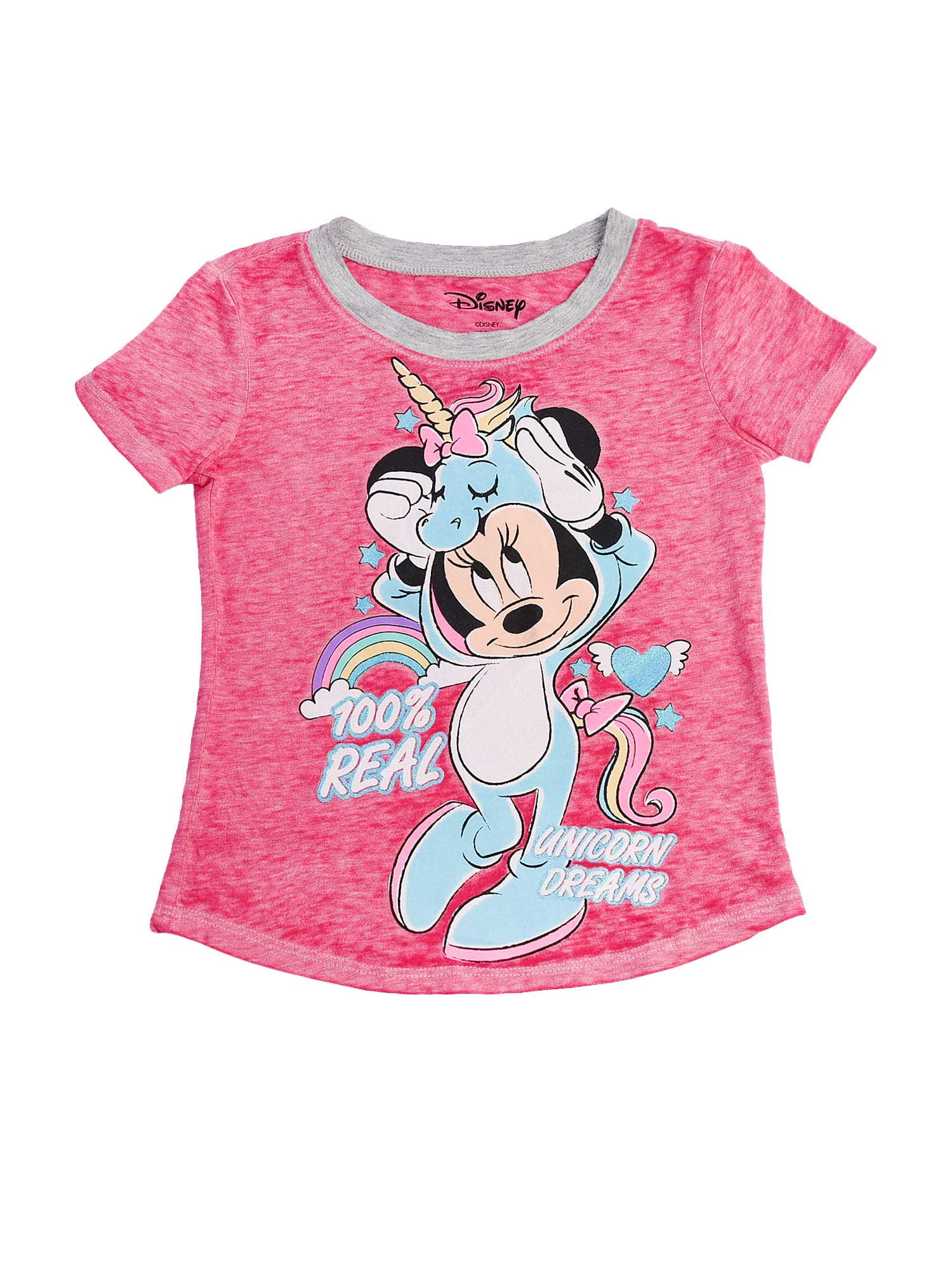 Girls Disney Minnie Mouse Girls Pink T-Shirt Top Age 2-11 Years Disney Store 
