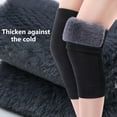 thumbnail image 5 of 1 Pair Winter Knee Pads Padded Anti-skid Fast Heating Effect Breathable Knee Protection Plush Winter Warm Knee Pads for Outdoor	-S,Black, 5 of 8