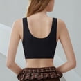 thumbnail image 6 of Pullover Wireless Bras for Women, Full Coverage Scoop Neck Underwear, Wide Shoulder Straps Design, Breathable Comfort Bralette | VerBelle,Black XL, 6 of 6