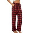 thumbnail image 4 of Rosa Junio Comfy Pajama Pants for Women, Stretch Drawstring Lounge Pants with Pockets, Soft Casual Pjs Sleep Bottoms, 4 of 8