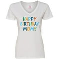 thumbnail image 3 of Inktastic Happy Birthday Mom Women's V-Neck T-Shirt, 3 of 5