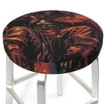 thumbnail image 3 of Balery Dark Skull King Throne Fundas de asiento para taburete de bar redondo de tela de terciopelo ajustables que protegen de arañazos y manchas para sillas de 14 a 17 pulgadas.-13 inch, 3 of 7