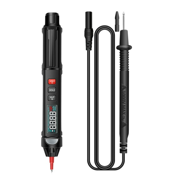 ANENG A3008 Stylo Multimètre 6000 Unités Multimètre Numérique Testeur de Compteur avec Écran LCD Rétroéclairage Lampe de Poche Arrêt Automatique NCV pour Tension Courant Résistance Capacité Diode Test de Continuité (Couleur