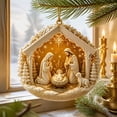 thumbnail image 5 of Christmas Nativity Scene Acrylic Flat Ornament 3.1 in Religious Holy Family Hanging Tree Decor Design A, 5 of 5