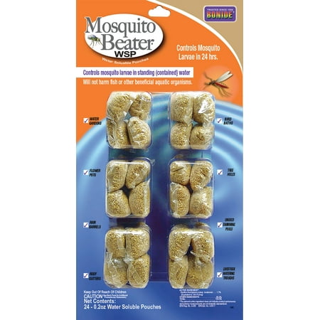 BONIDE Mosquito Beater Water Soluble Insect Repellent Pouches, 24 Piece