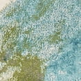 thumbnail image 2 of 5' X 7' Teal Abstract Design Indoor Area Rug, 2 of 4