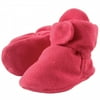 Luvable Friends Baby and Toddler Girl Fleece Booties, Pink, 0-6 Months