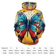 thumbnail image 2 of Watercolor Butterfly Hoodies Long Sleeve Casual Hoodie Winter Oversize Loose Hooded Sweatshirts, 2 of 5