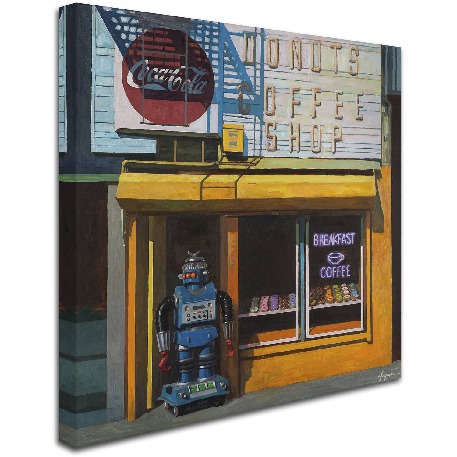 Trademark Fine Art "Blue Zeroid" Canvas Art by Eric Joyner