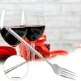 thumbnail image 4 of 2Pcs Long Fork Prankextendable Fork Spoon, Stainless Steel Telescopic Fork And Spoon Set For Bbq, Adjustable Extended Fork Extends To 25", Long Fork For Fruit, Dinner, Eating, Dessert, Vegetable, 4 of 7
