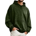 thumbnail image 4 of FINALGANG Men's Hoodie Solid Color Loose Fit Sweatshirt Long Sleeve Kangaroo Pocket Pullover For Casual Daily Outdoor Wear Leisure Sweatshirts, 4 of 4