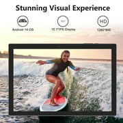 10 inch Android 14 Tablet with Keyboard, 2 in 1 Tablets Set Include Case Mouse Stylus Film, 8GB RAM+64GB ROM, Quad Core 10.1 Tab, 6000mAh Battery, 8MP Dual Camera, Google GMS Tableta, Black