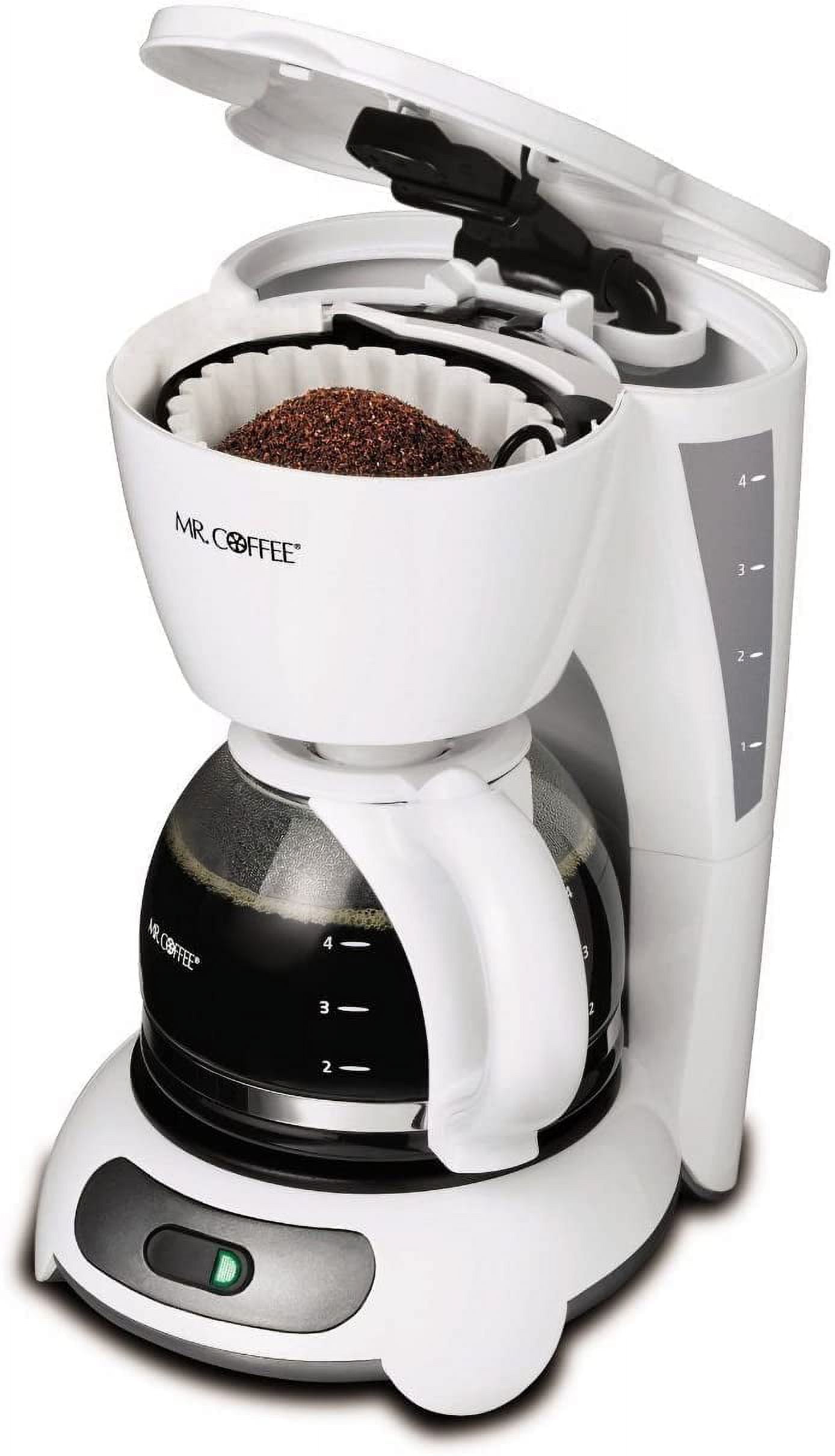 Mr Coffee 4 Cup Coffee Maker White AD4 Saves Space Small Compact