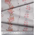 thumbnail image 2 of Soimoi Poly Georgette Fabric Bird,Cage & Floral Artistic Decor Fabric Printed Yard 42 Inch Wide, 2 of 3