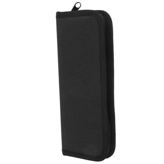 CRILSTYLEO Oxford Cloth Black Brush Holder with Zipper, Large Portable Storage Case for Painting and Drawing Tools