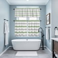 thumbnail image 3 of Sage Green Grey Striped Kitchen Curtains Sets for Windows 24 Inch Length, Farmhouse Sage Green Stripes Rod Pocket Window Treatments Tier Curtains and Valances Set for Bedroom/Bathroom, 3 of 8