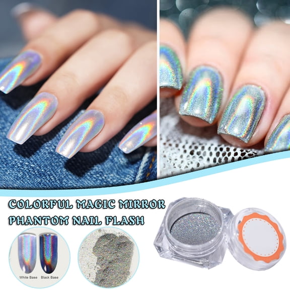 Teissuly Premium Nail Art Colorful Mirror Powder Mirror Nail Glitter