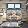 thumbnail image 4 of Yayeee Kitchen Curtains Tier Pair Light Filtering 27"x24" Rod Pocket Short Cafe Window Panel, Floating Whale, 4 of 7