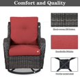 thumbnail image 4 of Bed Bath & Beyond Pocassy Outdoor Wicker Glider Swivel Club Chairs - Set of 2, Brown or Red, 4 of 5