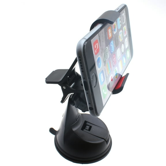 Dash Car Mount for Samsung Galaxy S24 FE - Windshield Holder Cradle Swivel Dock for Galaxy S24 FE