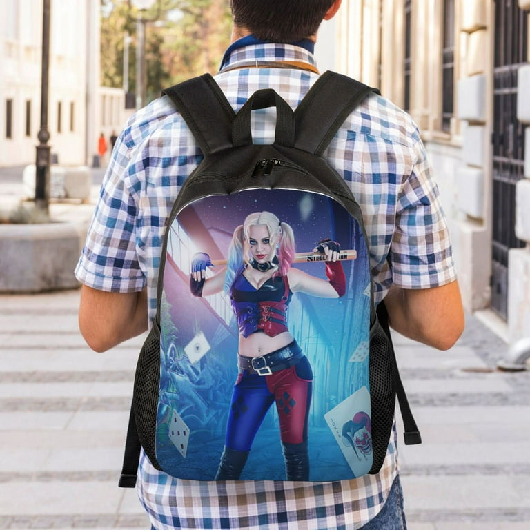 Animated Harley Quinn Backpack Lightweight Unisex Basic Daypack Bookbag Laptop Satchel Rucksack For Travel School Office Daily Walmart