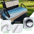 thumbnail image 5 of Golf Cart Seat Covers for 2 Seater,Blue Coastal Beach Soft Microfiber Cart Seat Towel Blanket,Summer Nautical Oil Painting Absorbent Breathable Non Slip Bench Seats Protector for Golf Course 51"x31", 5 of 9