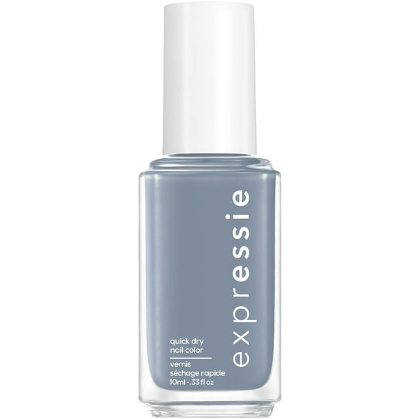 Esmalte de uñas Essie Expressie Air Dry de 0,33 ml, color azul pizarra, 8 unidades