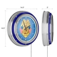 thumbnail image 3 of Police Officer Chrome Double Ring Neon Clock, 3 of 6
