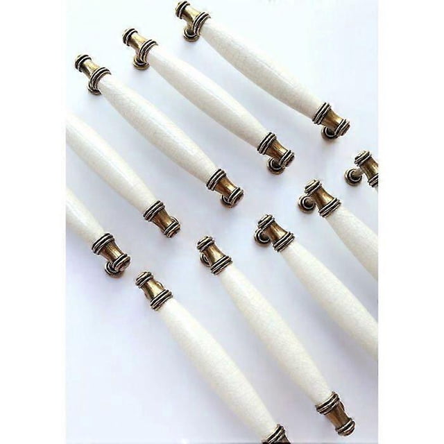 10 x Ceramic Furniture Handle Tube Bar Handle, Furniture Door Stick Handle, Kitchen Cabinet Door Bar Handle with