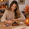 thumbnail image 2 of Halloween Pearl Diamond Art DIY Kit, 3D Diamond Painting Crafts Kit for Adults, Halloween Pearl Art Kit, DIY Fall Home HalloweenDecor Wall Art(H), 2 of 2