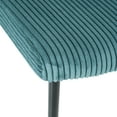 thumbnail image 4 of 2Pcs 4Pcs/Set Modern Turquoise Simple Dining Chair Fabric Upholstered Chairs Home Bedroom Stool Back Dressing Chair Black Metal Legs(set Of 2), 4 of 11