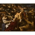 thumbnail image 3 of Guercino 24x20 Black Modern Framed Museum Art Print Titled - Samson Captured by the Philistines (1619), 3 of 5