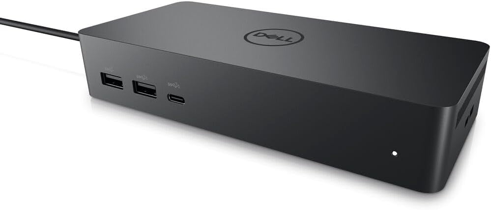 Restored Dell UD22 Universal Docking Station – USB-C/USB-A, 130W Power Delivery, Dual/Triple Monitor Support, 4K HDMI & DisplayPort, Gigabit Ethernet (Refurbished)