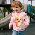 thumbnail image 4 of Garronmavis Cute Corgi Pullover Sweatshirt Stylish Casual Long Sleeve Fall Winter Tops Breathable Pullover Drop Shoulder Sweater Top 2T Girls Crewneck Sweatshirt for Daily Life, 4 of 7