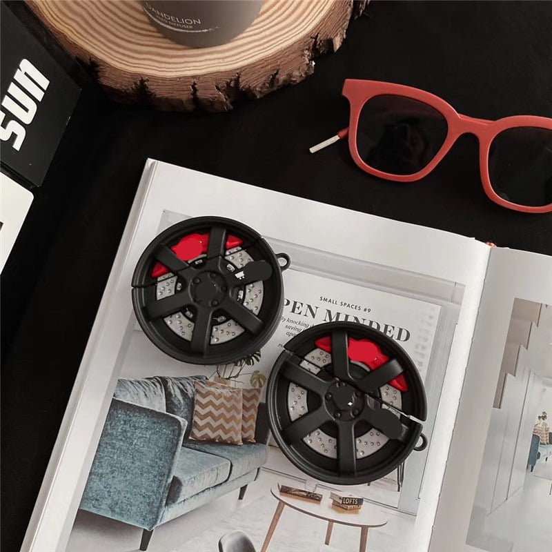 3D Famous Brand Car Wheel For Airpods Pro Case Bluetoothe