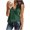 Green, variant on Summer Sleeveless Solid Color Women Waffle Knit V-Neck Tank Tops Cami Shirt