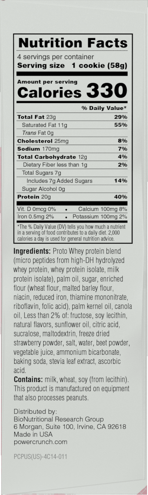 (3 pack) Power Crunch PRO Strawberry Cream High Protein Bar, 20g Protein, 2 oz, 4 Count