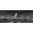 thumbnail image 2 of El Assy, Nader 24x12 White Modern Wood Framed Museum Art Print Titled - The Cathedral And The Millennium Bridge, 2 of 4